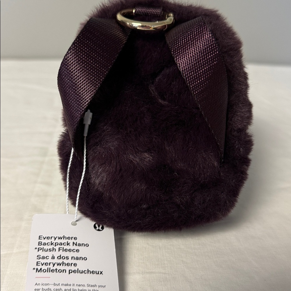 Lululemon Everywhere Nano Backpack Plush Fleece NWT Mini Clip Bag - Picture 5 of 7